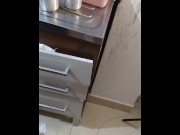 Preview 6 of Blowjob in the kitchen with a nice goodnight cumshot