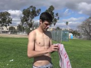 Preview 1 of REALITY DUDES - Paul Wagner Meets Cute Max D At The Park & Offers Him Money For A Quick Fuck