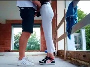 Preview 1 of teen couple has RISKY PUBLIC SEX in an ABANDONED house