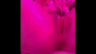 Edging wet pink pussy