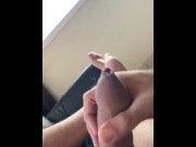 Preview 6 of Foot master jerking off showing feet and rubbing cum on soles!