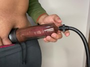 Preview 4 of a beautiful story of a dick that decided to grow inside a penis pump