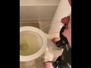 Preview 6 of Long 30 Second Piss Aiming His Dick For Him Real Amateur Real Couple