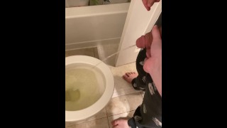 Long 30 Second Piss Aiming His Dick For Him Real Amateur Real Couple