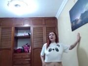 Preview 4 of Delicious chubby redhead rides a big cock