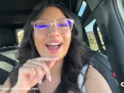 Preview 1 of Latina Girlfriend Gets Fucked And SQUIRTS Outside At The Desert