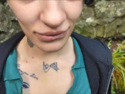 Preview 5 of British Slut Gives Hot Blowjob in PUBLIC And Gets CAUGHT Sucking BBC - Ivy Winterz