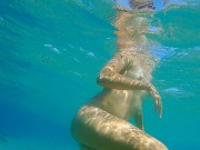Preview 6 of Underwater PEE and NAKED Swim at Nudist Beach