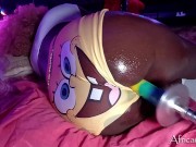 Preview 3 of I got Fucked wearing my Sponge-Bob Booty Shorts - Wet Cunt vs sex Machine