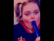 Preview 6 of Hogwarts Student Caught Sucking Dildo in Pigtails