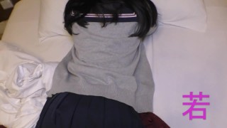 Japanese cute school girl. She is super honny. Her pussy was super wetting after blowjob.
