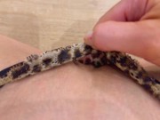 Preview 1 of I’m rubbing my sticky pussy through the panties and getting orgasm. Dirty wet panties masturbation