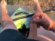 Preview 4 of Risky Kayak Masturbation & Orgasm While Out On The Lake