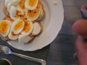 Preview 2 of Cum on eggs favorite breakfast