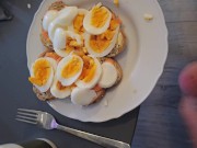 Preview 4 of Cum on eggs favorite breakfast
