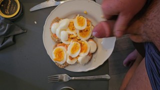 Cum on eggs favorite breakfast