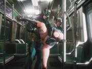 Preview 4 of 3D Movie:Batman fucks Catgirl with his big dick on the subway,part 01