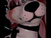 Preview 1 of Sexy furry girl strip tease in the shower and dancing (VRchat VR Vtuber)