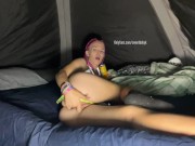 Preview 4 of Taking a break between sets at Dancefestopia to cum in my tent-u can hear the neighbors 🙈
