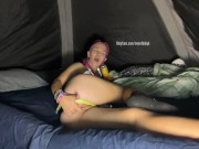 Preview 6 of Taking a break between sets at Dancefestopia to cum in my tent-u can hear the neighbors 🙈