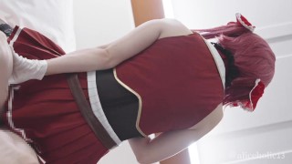 Cosplay raw copulation of a home-based office lady, release daily stress through creampie, anal deve