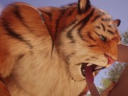 Preview 2 of Big Tiger Cums Inside Twink Boy w/ Creampie (Furry Gay Sex) | Wild Life Furries