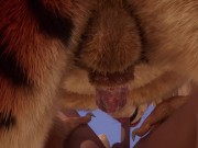 Preview 4 of Big Tiger Cums Inside Twink Boy w/ Creampie (Furry Gay Sex) | Wild Life Furries