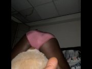 Preview 1 of Humping And Riding Teddy Bear Face Part2 *Pussy Finally Gets Wet* (Busted A Huge Nut)*