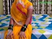 Preview 3 of Yellow saree blouse petticoat maza aa gaya komal mam