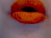 Preview 6 of Orange Lips smoke with Latex Glove