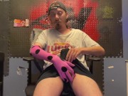 Preview 2 of Pocka Dot Glove Masturbation