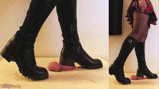 Best Friend's Bootjob Addiction, Riding Boots - CBT, Shoejob, Ballbusting, HIgh Boots, Trample