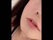 Preview 3 of Japanese Trans girl masturbates and brushes her teeth with semen.