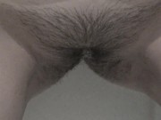 Preview 5 of A milf with a hairy pussy pees while standing.