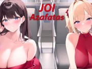 Preview 1 of JOI hentai con las azafatas en el avión. En español.