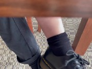 Preview 1 of Part 2 Shoeplay in socks at the airport departure lounge