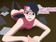 Preview 1 of Naruto hokage og voksen Sarada sex Boruto hentai tegnefilm teen kunoichi træner creampied doggystyle