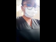 Preview 1 of beautiful female dental doctor masturbates and performs homemade porn in her work chair