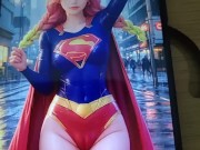 Preview 6 of Mitsuri as Supergirl in Superman costume JIZZTRIBUTE