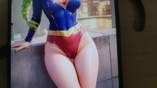 Mitsuri as Supergirl in Superman costume JIZZTRIBUTE