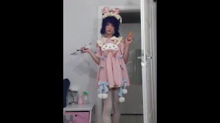 [ASMR] Maid with hairy pussy gives handjob while rubbing dildo on her pussy [Amateur] Japanese Henta