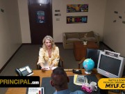 Preview 3 of Big Titted Step Mom Gigi Dior Bends Over The Teacher's Desk To Save Her Step Son - Perv Principal