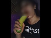 Preview 4 of Horny Pinay penetration with cucumber.