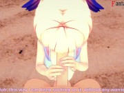 Preview 3 of Kokomi in bikini having sex on the beach | Genshin impact | Full Hentai Video POV and normal