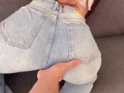 Preview 1 of Allowed a friend to cum on my ass in jeans