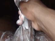 Preview 3 of Stretching my cock with soap for inches increasement 🥒💦