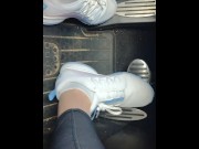 Preview 3 of Pedal pumping in my sneakers while my mini Cooper is running