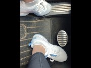 Preview 4 of Pedal pumping in my sneakers while my mini Cooper is running