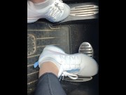 Preview 5 of Pedal pumping in my sneakers while my mini Cooper is running