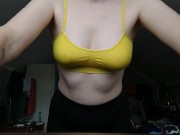 Preview 6 of Tired mommy, a little workout and a close up shot of her armpits